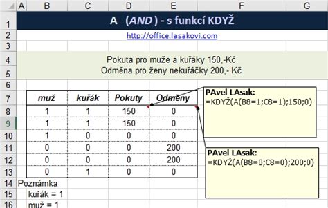 A AND logická funkce Excel Školení konzultace