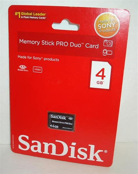 Sandisk Gb Memory Stick Pro Duo Gb Flash Memory Stick Pro Duo Carte