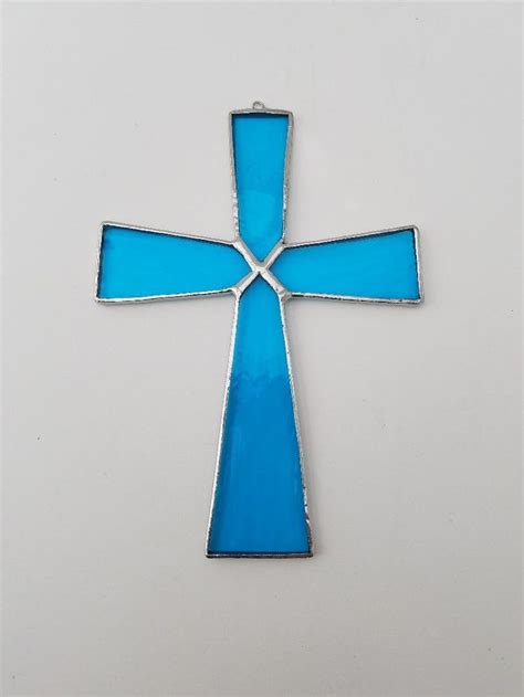 Stained Glass Cross Ornament Stained Glass Cross Suncatcher Etsy