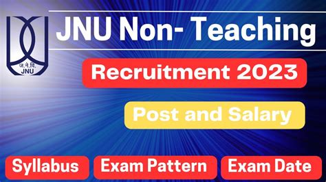 Job2023 JNU Non Teaching Recruitment 2023 Complete Syllabus Exam