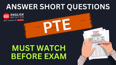 PTE Short Answer Questions April 2024 YouTube