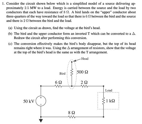 Solved Consider The Circuit Shown Below Which Is A Simplified Model Of