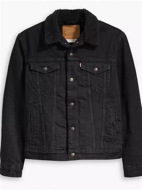 Type Iii Sherpa Trucker Jacket Black Levi S Ca Trucker Jacket