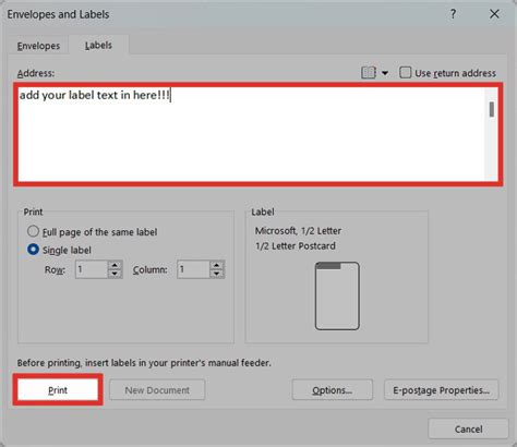 How to print labels from Word - DTF China