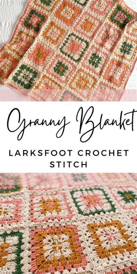 Larksfoot Granny Square Crochet Pattern Burgundy And Blush Granny