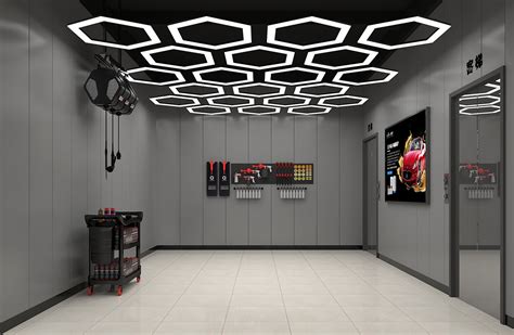 SS HX C503 Deformable Hexagonal Led Garage Work Home Ceiling For Car