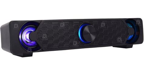 Caixinha De Som Soundbar Gamer Led Rgb Potente Computador Pc Imp