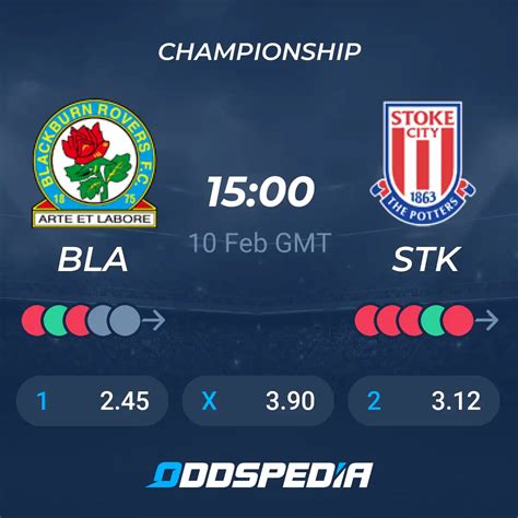 Blackburn Rovers Vs Stoke City Predictions Odds Live Score Stats