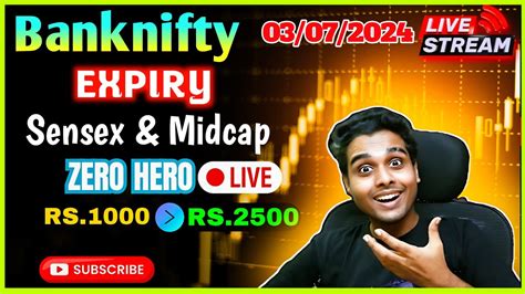 🔴banknifty Expiry Zero Hero Midcap Select Sensex Nifty 50 Finnifty