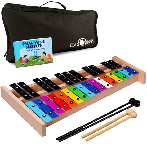 Glockenspiel Xylophone 27 Note Colorful Metal Keys Full Size Percussio ...