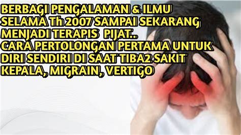 Pertolongan Pertama Untuk Diri Sendiri Di Saat Tiba Tiba Sakit Kepala