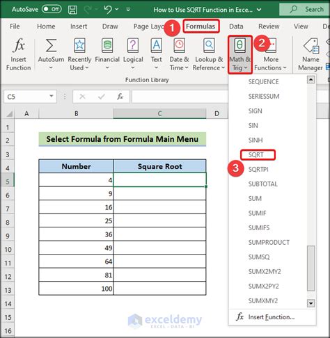 How To Use Sqrt Function In Excel Exceldemy