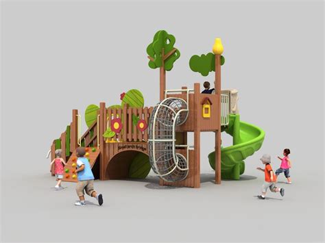 Wooden outdoor playground slide | Playground design, Kids playground, Exhibition stall design