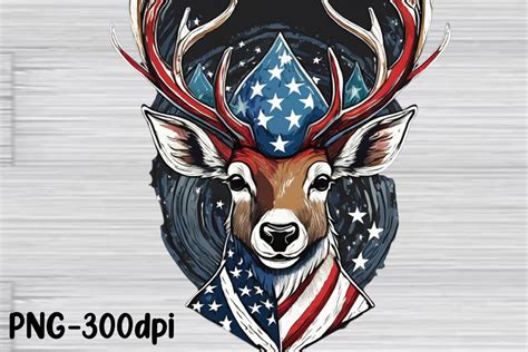 Deer Head American Flag Patriotic Graphic By Printexpert Creative Fabrica