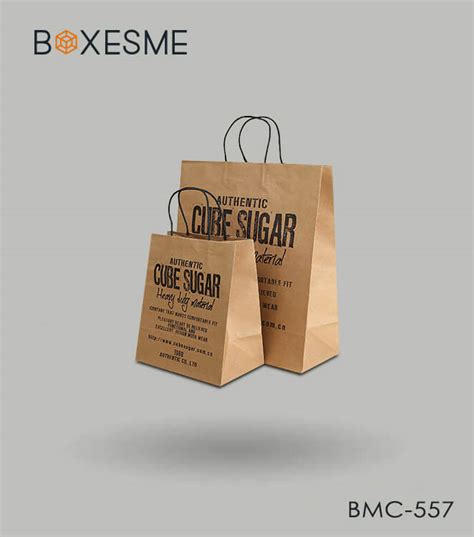 Get Custom Paper Bags - Brown Paper Bags - BoxesMe