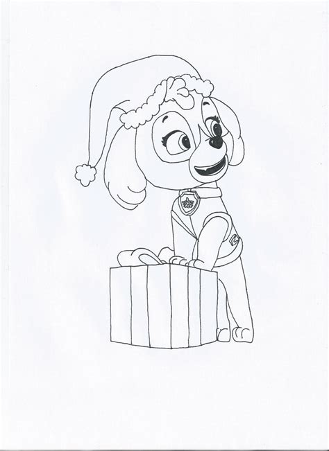 Christmas Skye Paw Patrol Coloring Pages Folkscifi 7600 Hot Sex Picture