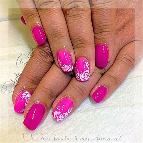 Fucsia Diseños de uñas Disenos de unas Uñas