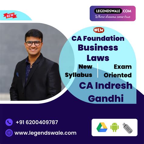 Ca Foundation New Syllabus Business Laws Exam Oriented Batch By Ca