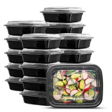 Buy 50 Sets 12 Oz Meal Prep Containers With Lids 1 Compartment