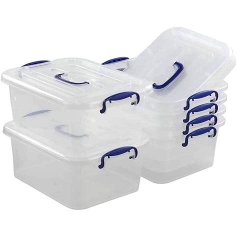 Bac Rangement Plastique Boites Plastiques Rangement Avec Couvercle