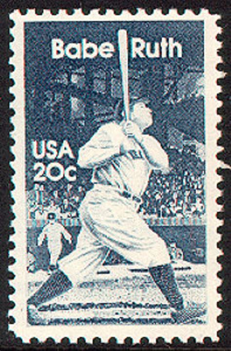 X Babe Ruth Baseball C Stamp Vintage Postage Stamps Etsy Ireland