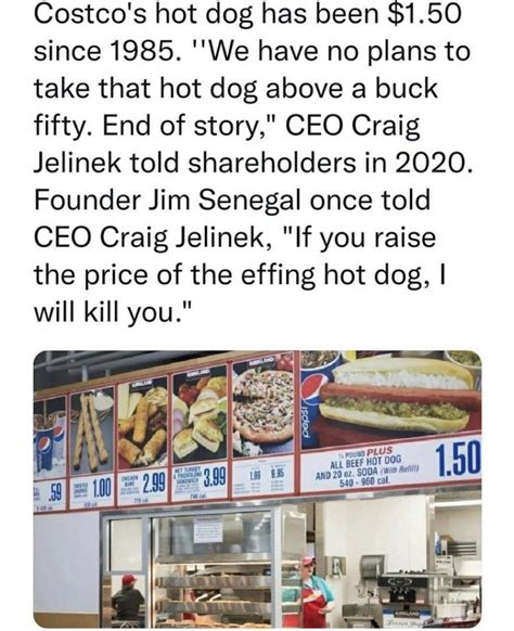 Costco Hotdog Is What The Dollar Should Be Based On Hot Dogs Beef