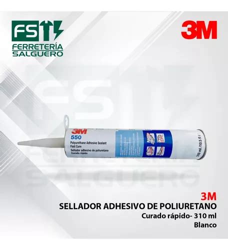 Sellador Adhesivo Poliuretánico 3m 550 Blanco Negro 310ml Fs En Venta