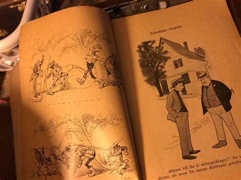 Antique German Comedy Book Illustrated Vintage Collectible Comedy Book