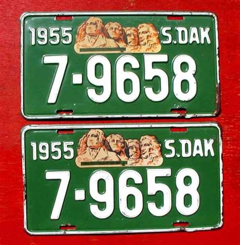 South Dakota Historical Perm License Plate Buy All States