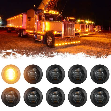 Amazon PSEQT 3 4 Round LED Side Marker Lights Clearance Turn