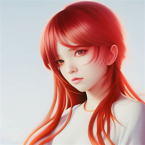 Realistic Beautiful Anime Girl With Red Hair By Tobithenoob On Deviantart