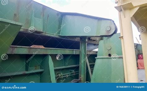 Cover and Mechanism for Opening the Cargo Hold of the Ship. Stock Image ...