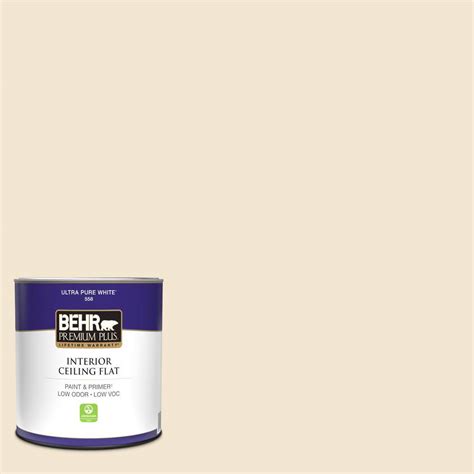 BEHR PREMIUM PLUS 1 Qt S300 1 French Creme Ceiling Flat Interior