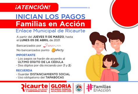 ATENCIÓN INICIAN LOS PAGOS DE FAMILIAS EN ACCIÓN 2021