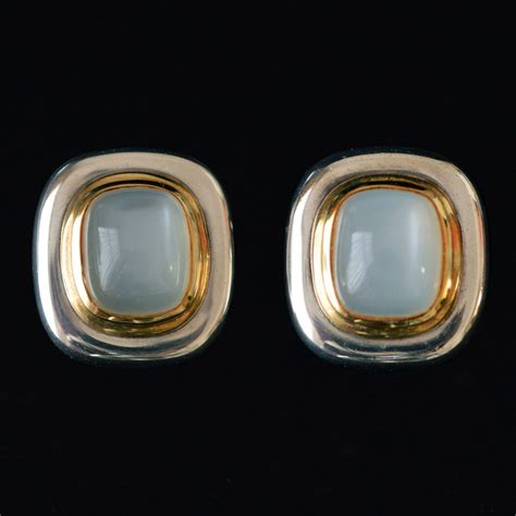 Tiffany Co Moonstone Earclips Earrings Paloma Picasso