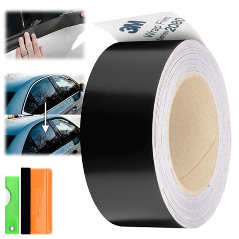 Getuscart 2 Inches X 25 Feet 3m 1080 2080 Satin Black Vinyl Wrap Kit