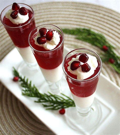 Vanilla Panna Cotta With A Pomegranate Jelly Pomegranate Jelly