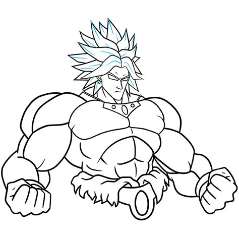 Broly Drawing Outline