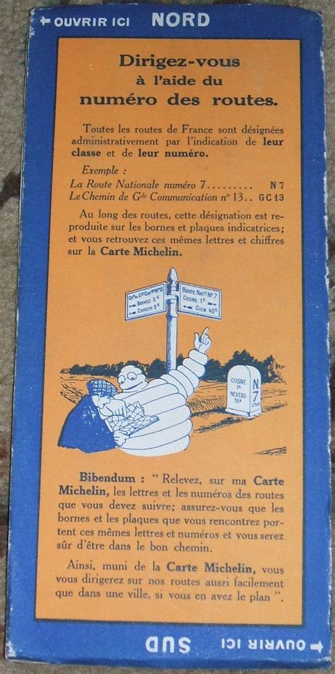 Large S French Auto Travel Map By Michelin Co Carte Michelin