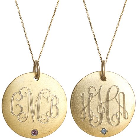 Medium 14K Gold Filled Monogram Necklace with Birthstone – Initial Obsession