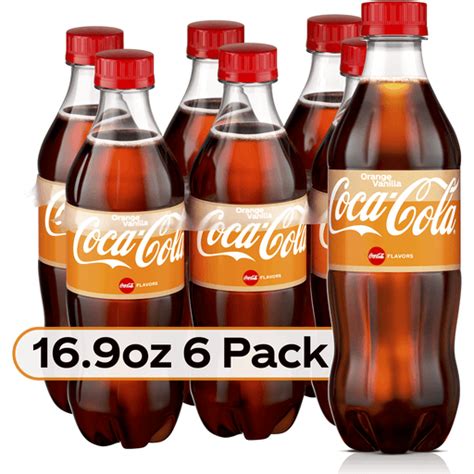 Coca Cola Orange Vanilla Soda Soft Drinks 16 9 Fl Oz 6 Pack Soda And Mixers Sun Fresh