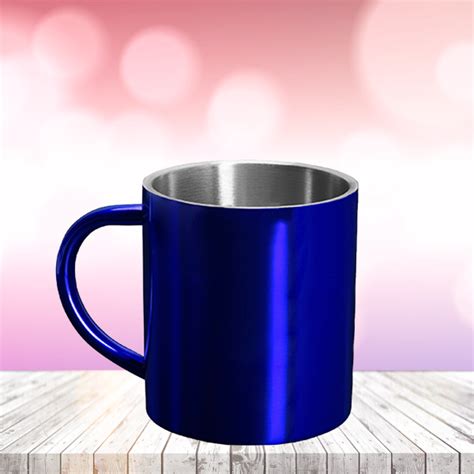 Taza Metalica Azul Para Sublimar Bashira Tienda