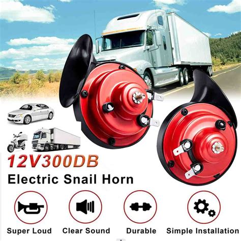 2 Pack 300db Train Horn for Trucks,Loud Air Electric Snail Single Horn ...