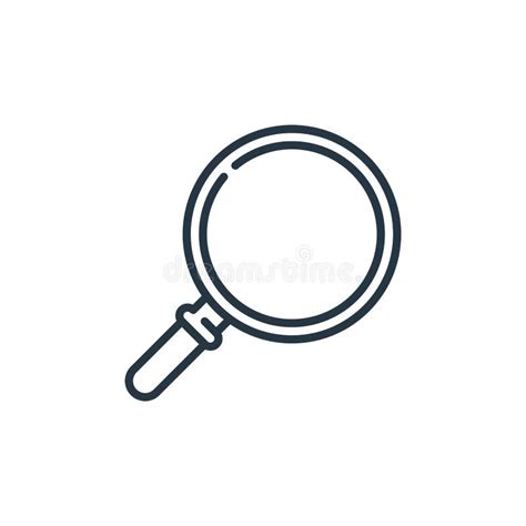 Magnifying Glass Icon Vector From Education Concept Thin Line Illustration Of Magnifying Glass