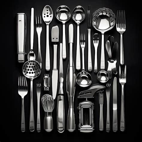 Premium AI Image | Stainless steel kitchen utensils