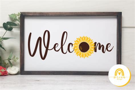 Sunflower Welcome Sign Bundle Svg Png Graphic By Virinadesign