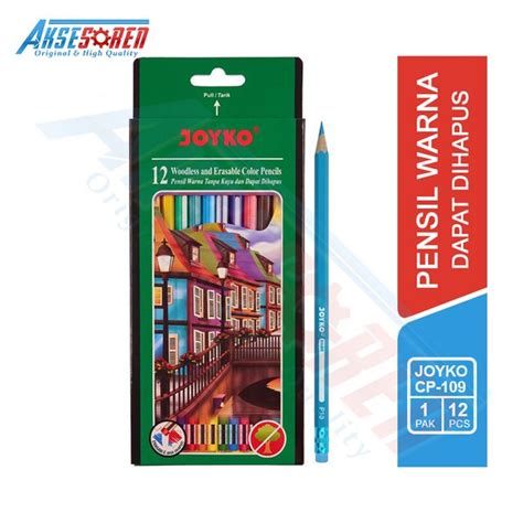 Jual Pensil Warna Dapat Dihapus Joyko Cp 109 12 Warna Color Pencil