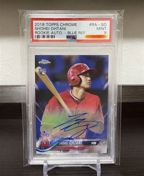 Topps Chrome Shohei Ohtani Rookie Auto Blue Refractor Psa