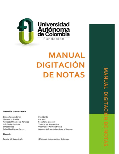 Manual Digitaci N De Notas