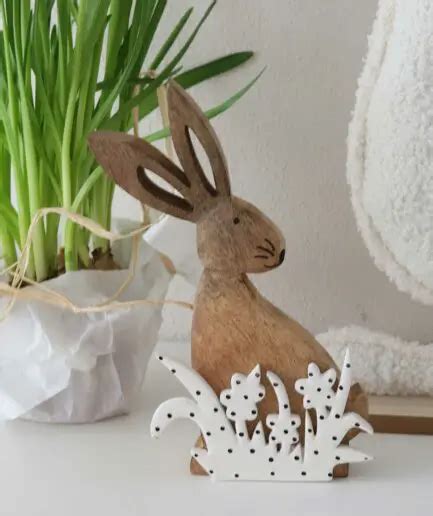 Hase Mit Vase Osterdeko Aus Holz Soulbirdee Onlineshop